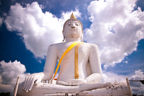 Big White Buddha in blue sky - Photo, Image
