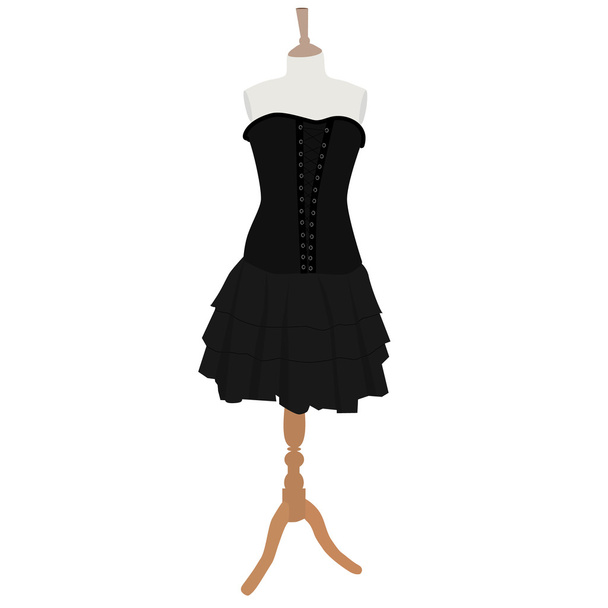 Gothic dress vector - Vector, Image