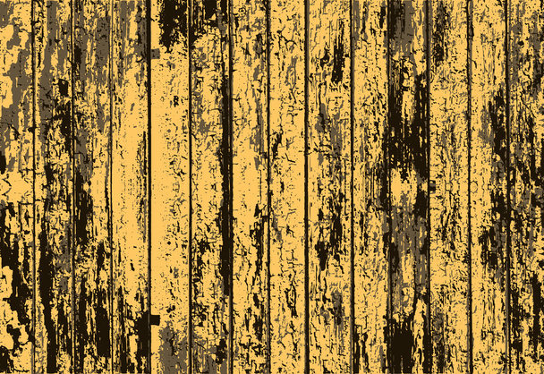 現実的な黄色い古いベクトル テクスチャには、木製の柵が描かれています。ベクトル図 - ベクター画像