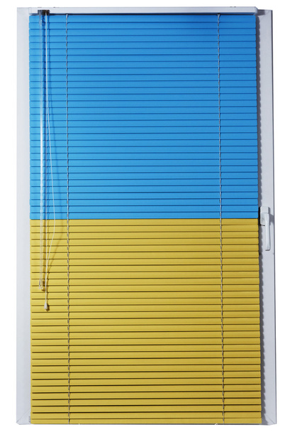 Color Shutters blue and yellow - Photo, Image
