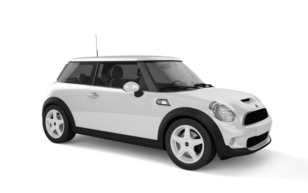 Mini sport auto op witte achtergrond - Foto, afbeelding