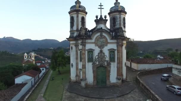 Igreja de Sao Francisco de Assis Ouro Preto'daki içinde - Video, Çekim