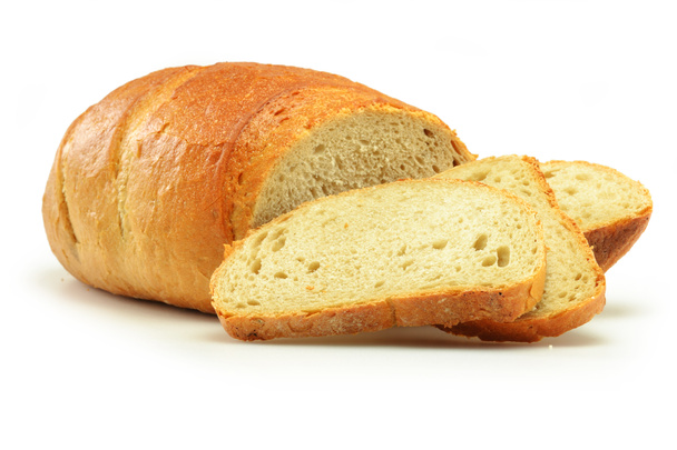 Laib Brot isoliert auf weiß - Foto, Bild