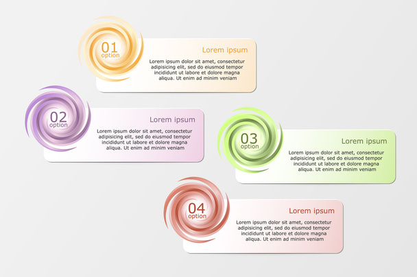 Vector illustration infographic template with 4 steps. 4 options - Vektor, Bild