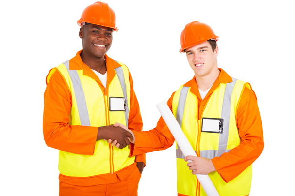 contractors hand shaking - Фото, изображение