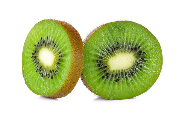 Fruta de kiwi de fatia isolada em um fundo branco
 - Foto, Imagem