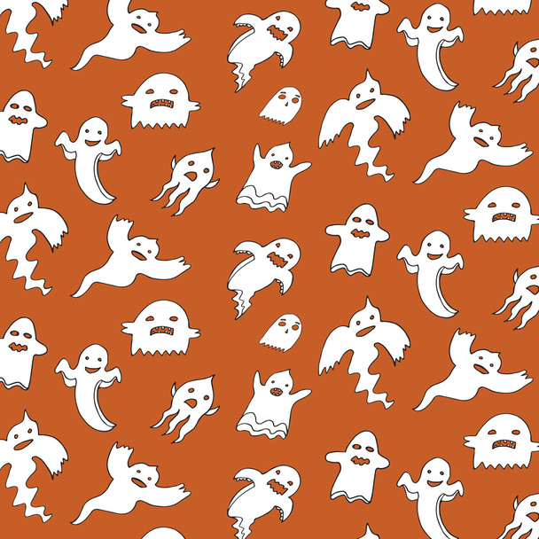 Halloween ghost pattern - Vetor, Imagem
