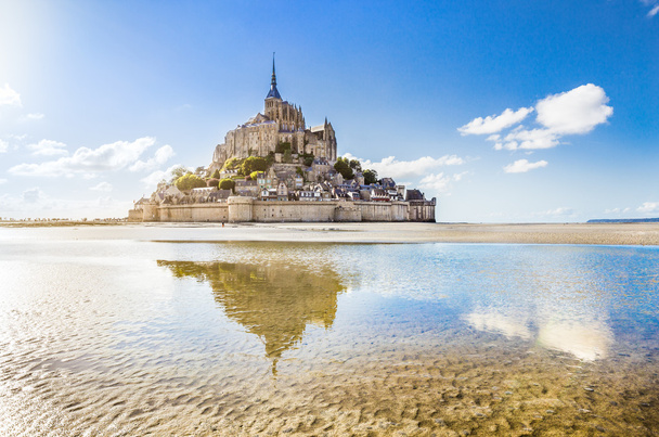 Mont Saint-Michel, Normandia, Francja - Zdjęcie, obraz