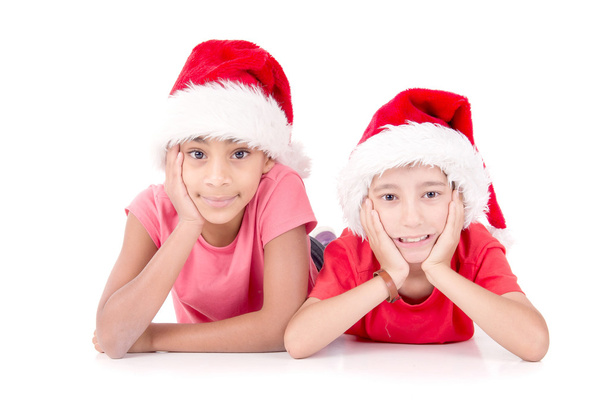 little kids at christmas - Photo, Image
