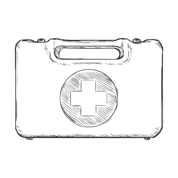Sketch First Aid Kit - Vector, Image