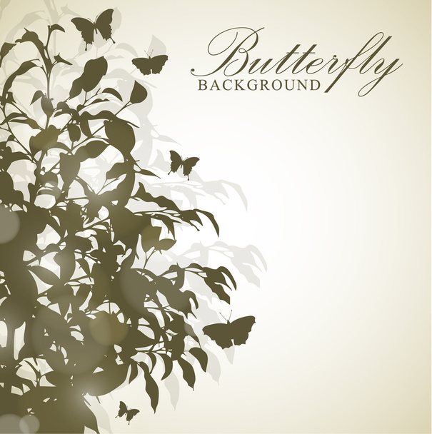 Butterfly retro vector background - Vector, Imagen
