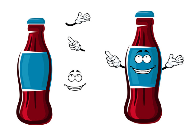 Cartoon isolated sweet soda bottle - Vector, Image