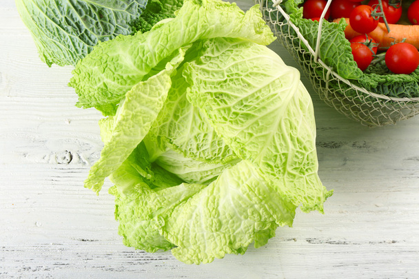 Savoy cabbage and other vegetables - Foto, imagen