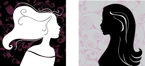 Deux silhouettes féminines
 - Vecteur, image