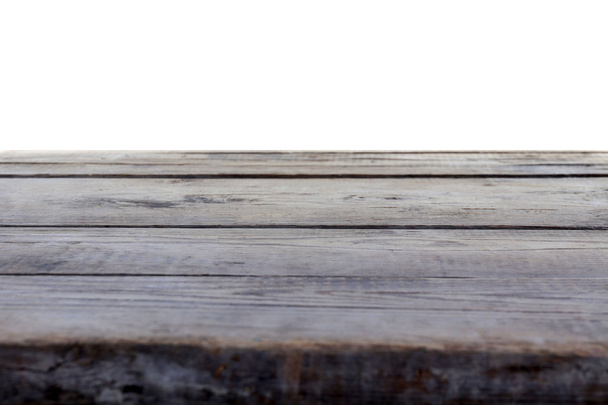 Wooden desk on white background - Fotó, kép
