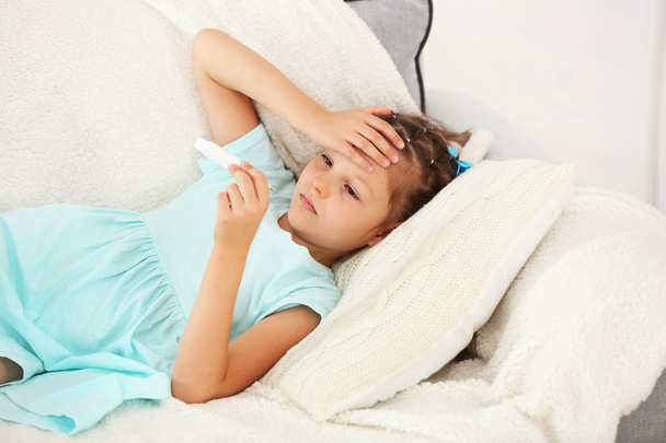 Sick girl with cold  - Photo, image