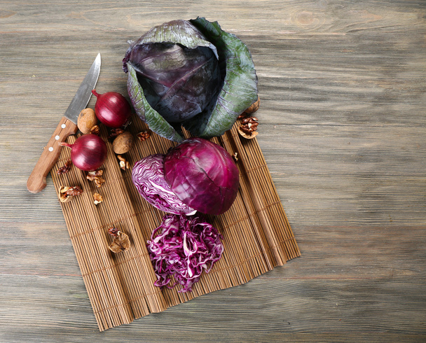 Red cabbage and onion - Foto, immagini