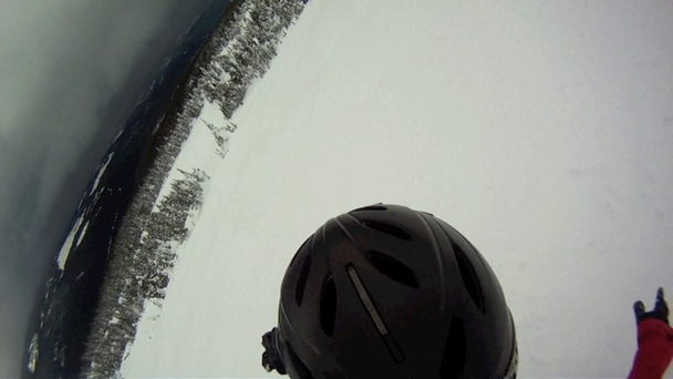 Snowboarder en pendiente abierta
 - Metraje, vídeo
