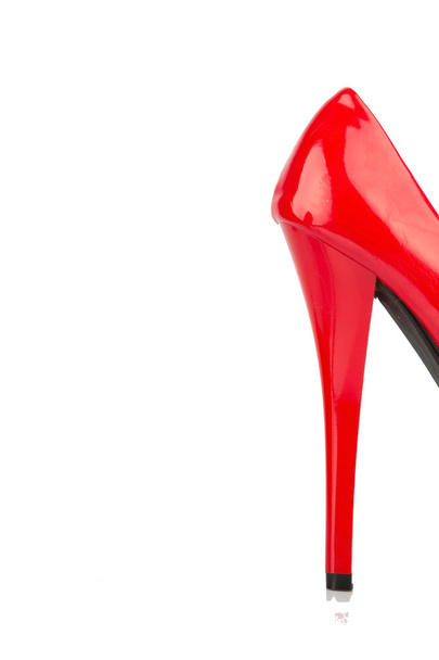 red high heels single shoe - Zdjęcie, obraz