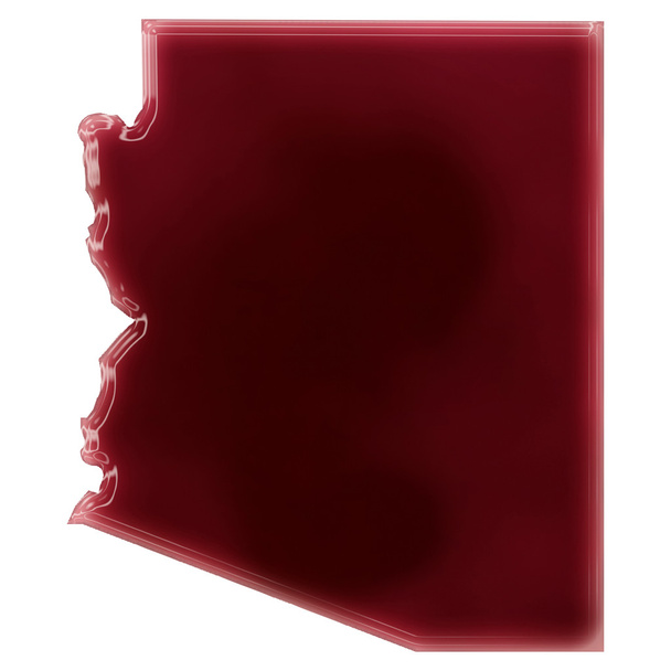 A pool of blood (or wine) that formed the shape of Arizona. (ser - Photo, Image