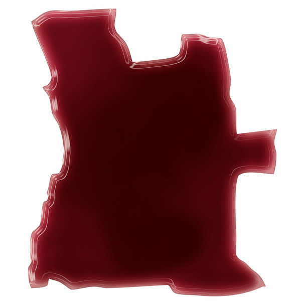 Uma poça de sangue (ou vinho) que formou a forma de Angola. (seri
 - Foto, Imagem