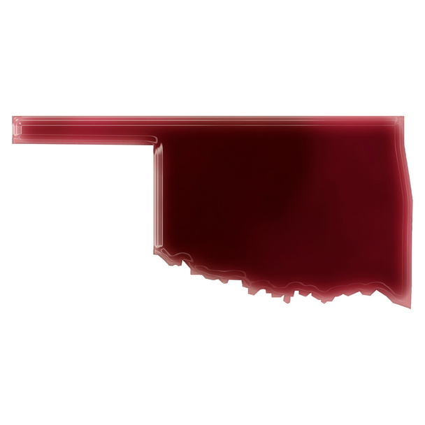 Une mare de sang (ou de vin) qui a formé la forme de l'Oklahoma. (se)
 - Photo, image