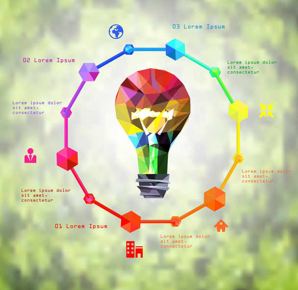 light bulb, idea  concept - Vetor, Imagem