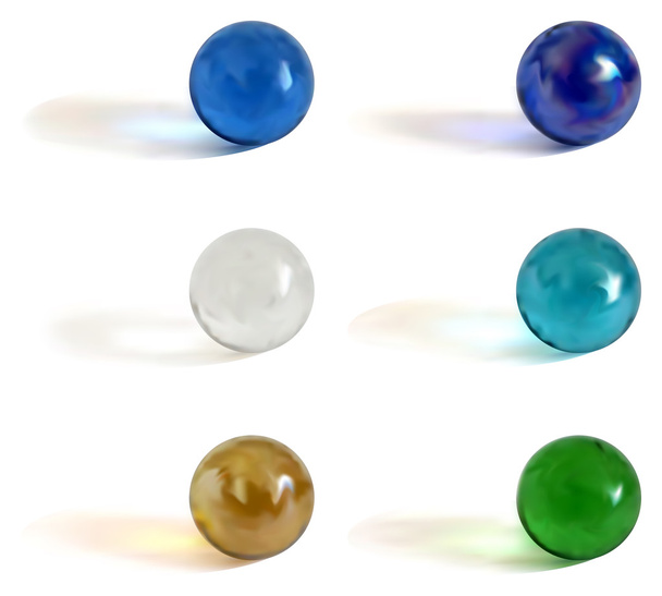 Realistic glassy balls - Vektor, obrázek