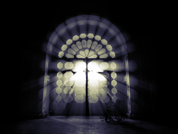 haunting in dark abandoned hospital - Photo, Image