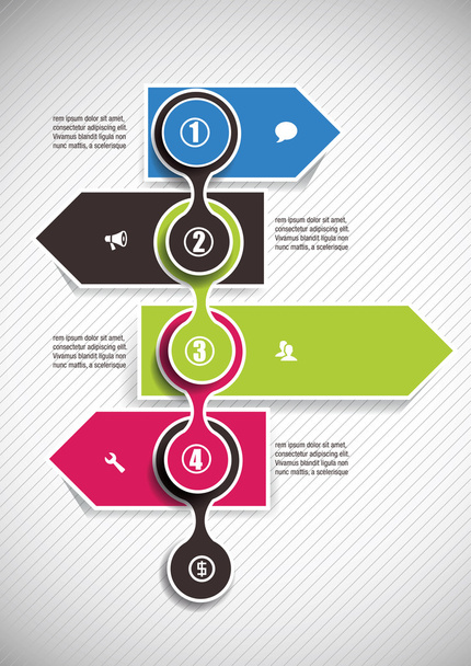 Infographic design for business presentation - Vector, Image