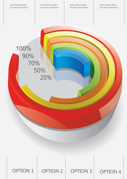 Business diagram infographic - Vektor, obrázek