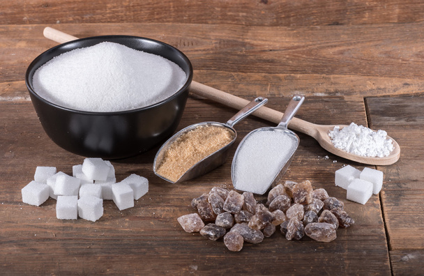 Composition of different types of sugar - Photo, Image