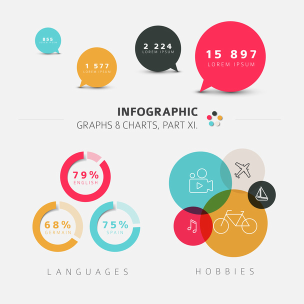 plochý design infographic prvky - Vektor, obrázek
