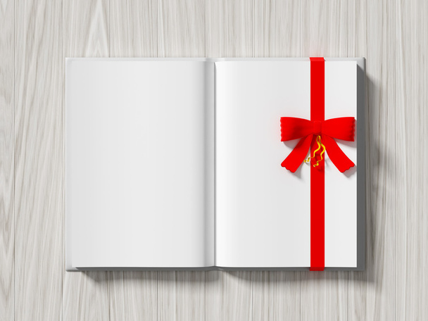 Book wrapped with color ribbon - Foto, imagen