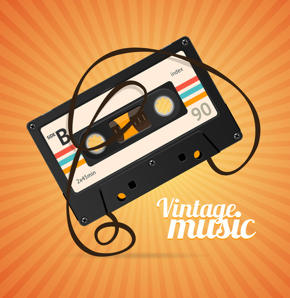 Vintage Music Background. Vector - Вектор,изображение