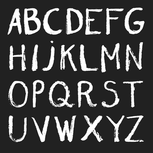 El yazısı fırça alfabesi - Vektör, Görsel