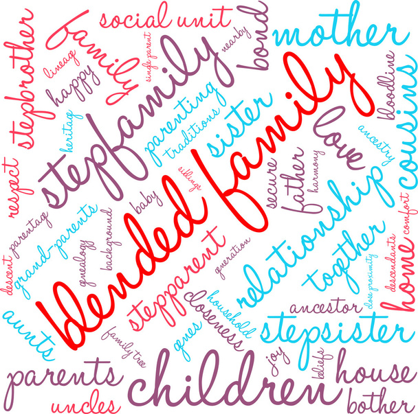 Blended Family Word Cloud - Vector, Image