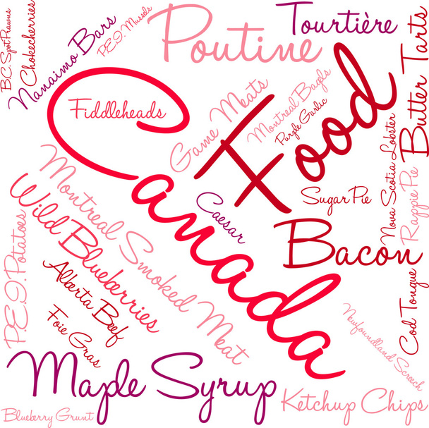 Canada Food Word Cloud - Vector, Image