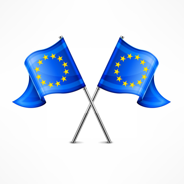 Two European flag - Vector, imagen
