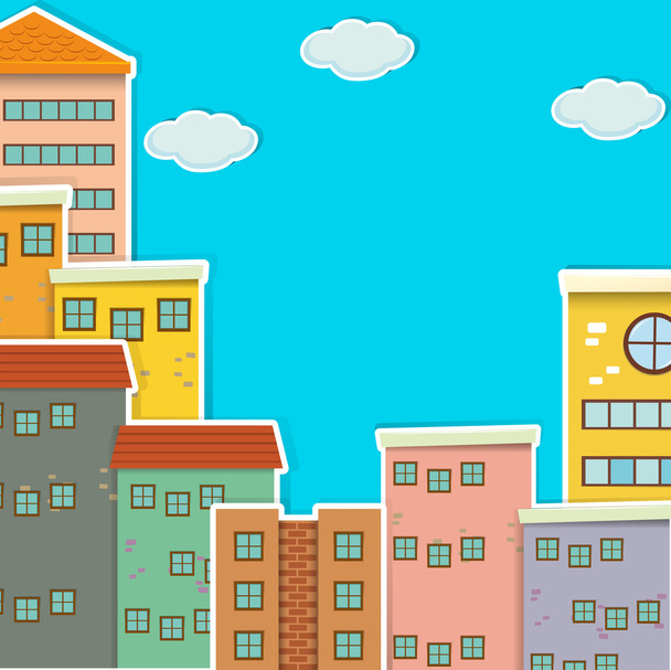 Many buildings at daytime - Vector, Imagen