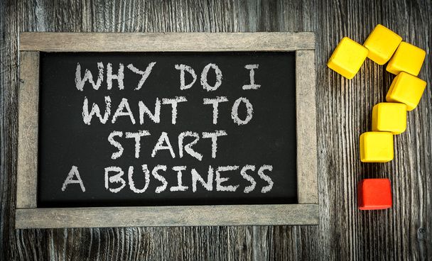 Why do I Want to Start a Business? on chalkboard - Photo, Image