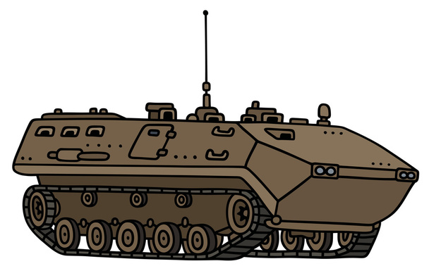 Track gepantserde legervoertuig - Vector, afbeelding