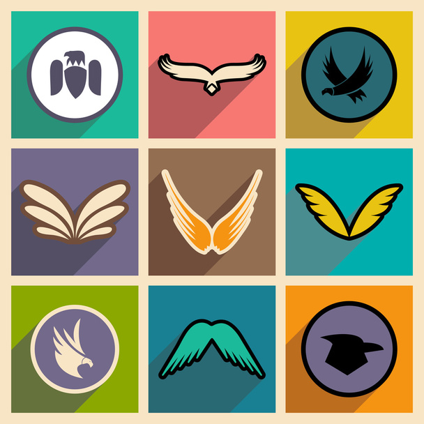 Стильний логотип орла збірки
 - Вектор, зображення