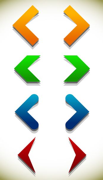 set af arrow, pointer icons - Vector, afbeelding