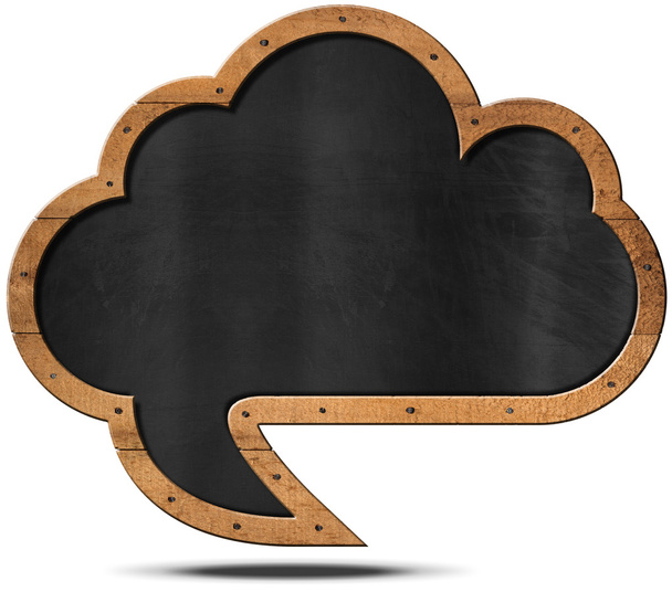 Bulut Blackboard - şeklinde konuşma balonu - Fotoğraf, Görsel