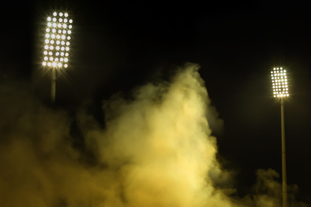 stadium lights and smoke - Photo, Image
