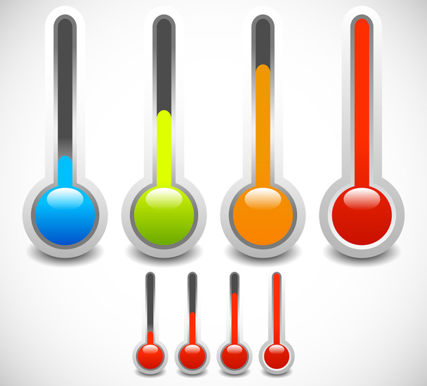 set of thermometer icons - Вектор,изображение