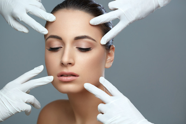 Cosmetic surgery. Beautiful Woman before Plastic Operation. Beau - Photo, Image