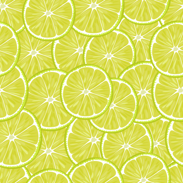 Seamless pattern with slices of lime. - Вектор, зображення