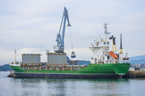 carga do navio no porto
 - Foto, Imagem